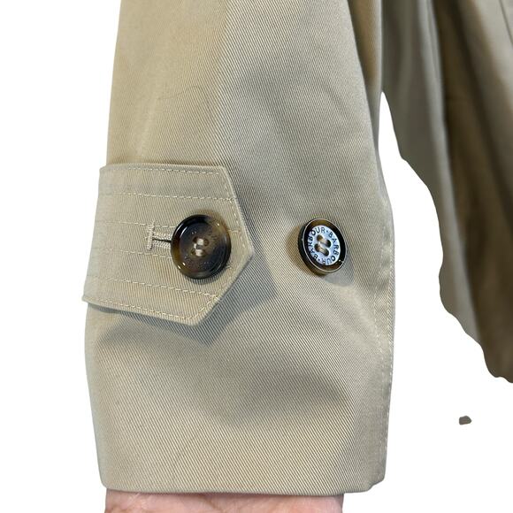Barbour Short Greta Showerproof Trench Coat Light Fawn Women's 12 NWT Classic - Picture 7 of 16